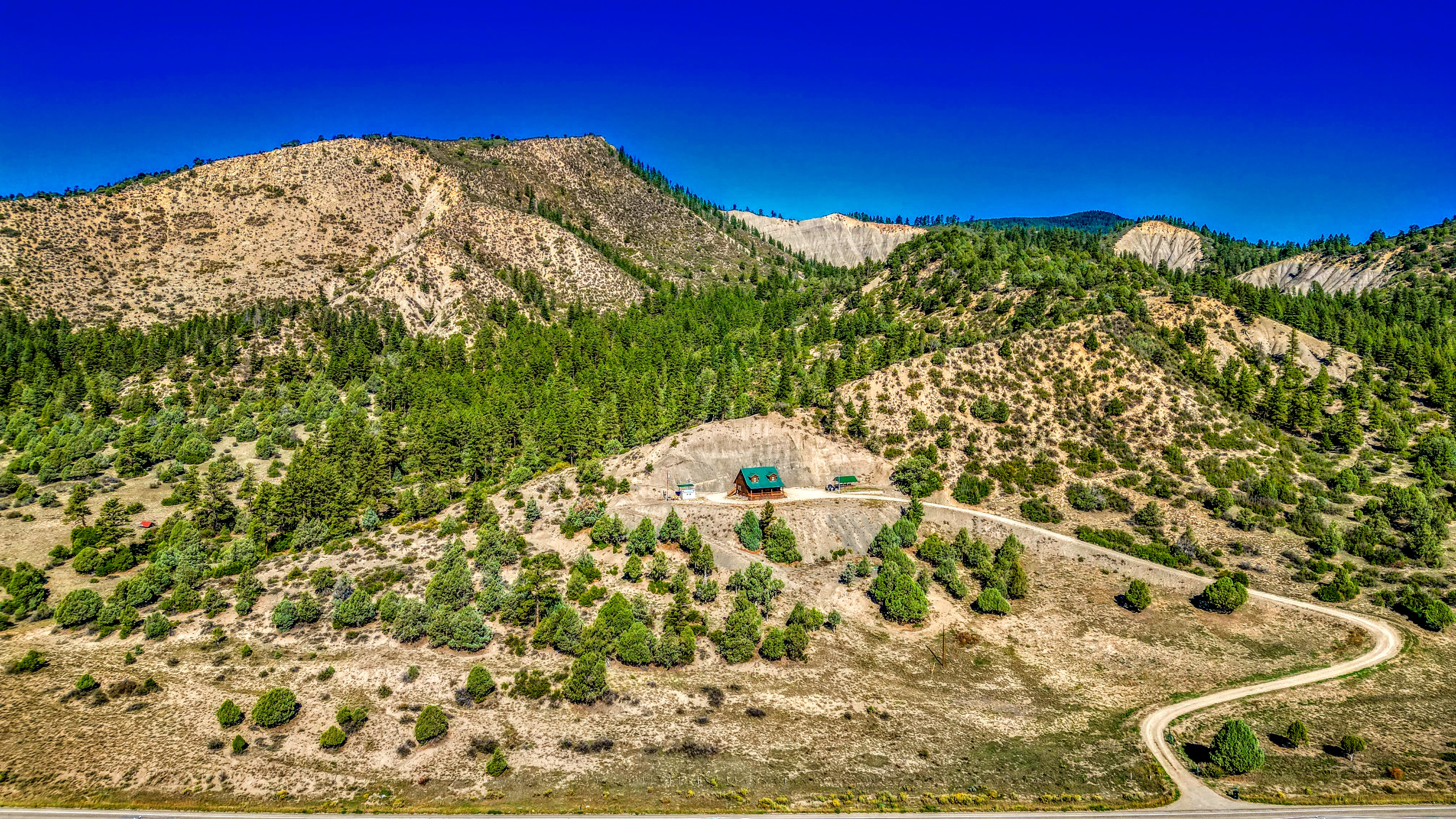 Mountain sunset view